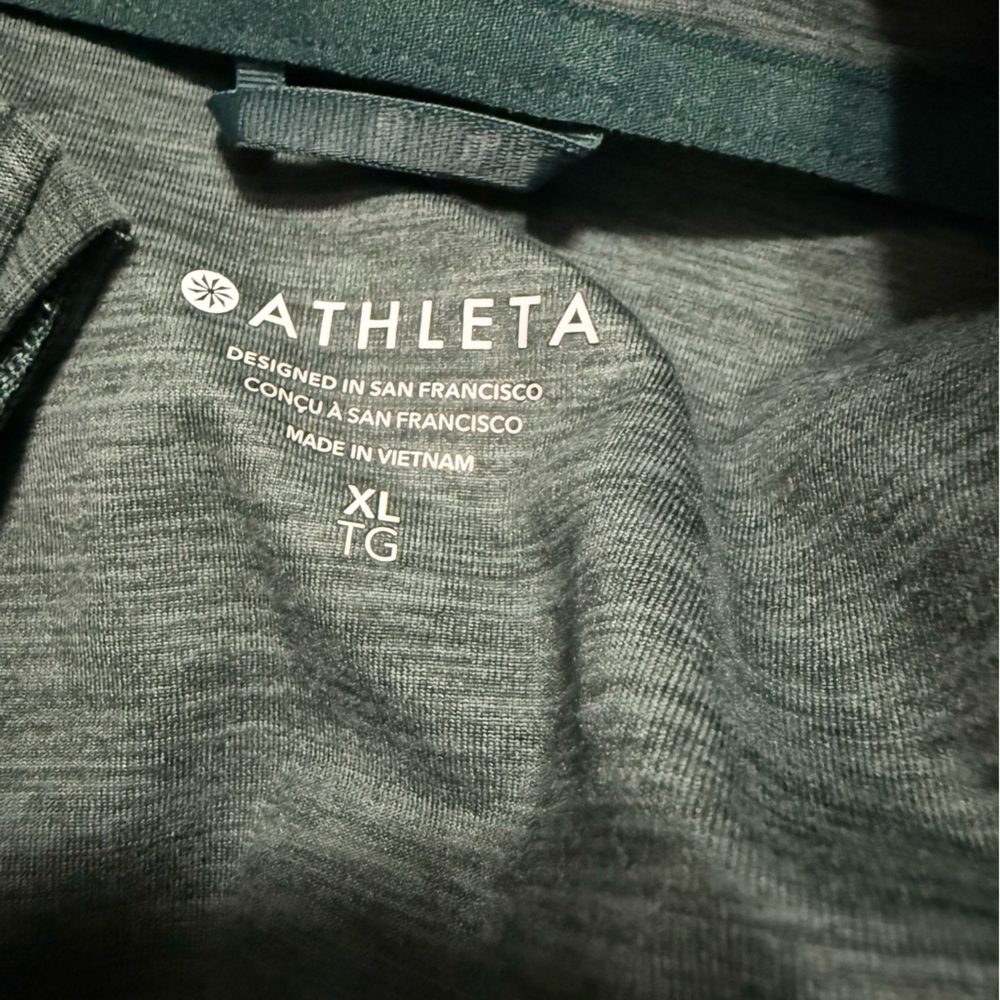 NWT Athleta Wens SoftLuxe Half Zip Pine Heather Athletic Top SO soft! - Picture 12 of 13